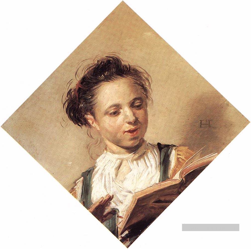 Portrait de chanteuse Siècle d’or néerlandais Frans Hals Peintures à l'huile